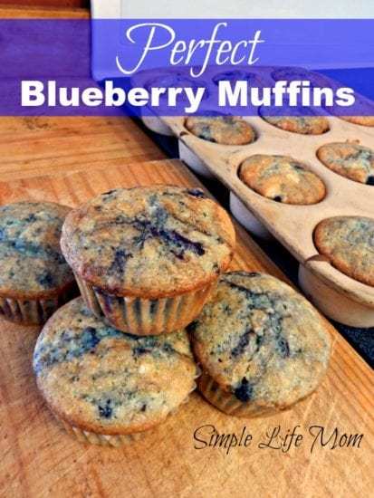 Perfect Blueberry Muffin Recipe that's quick and easy from Simple Life Mom
