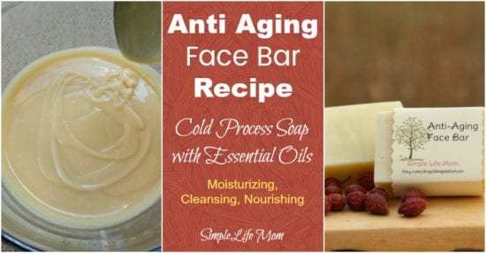 Natural Beauty Product Recipes - Anti Aging Face Bar Recipe with essential oils by Simple Life Mom