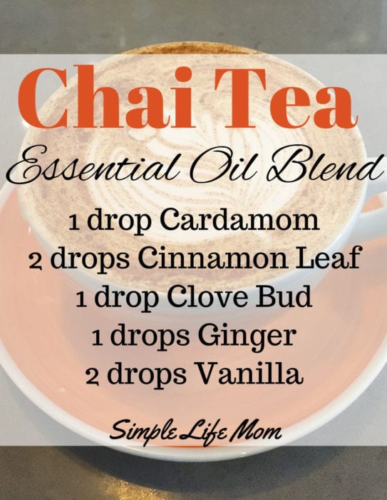 15 Fall Essential Oil Diffuser Blends  - Chai Tea Blend from Simple Life Mom