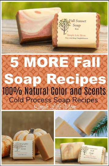 5 MORE Fall Soap Recipes with all natural colors and scents from Simple Life Mom
