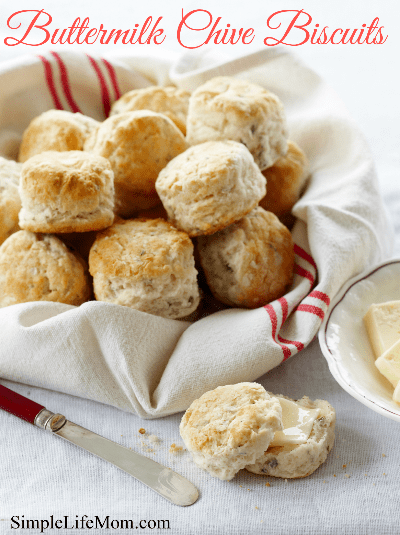 Buttermilk Chive Biscuits by Kid Chef Bakes from Simple Life Mom