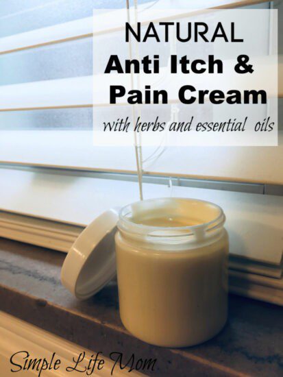 Natural Anti Itch and Pain Cream with herbs and essential oils by Simple Life Mom