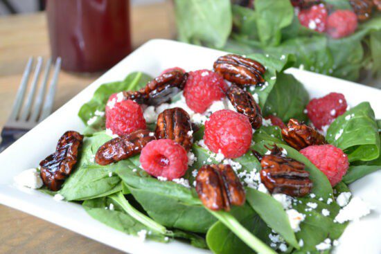 Homestead Blog Hop Feature - Raspberry-Spinach-Salad