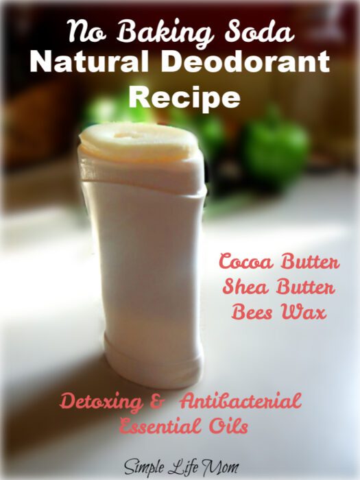 No Baking Soda Deodorant with healthy ingredients, detoxing clay, and essential oils from Simple Life Mom