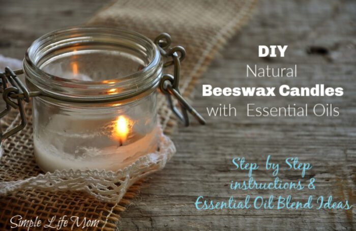 DIY Beeswax Candles with Essential Oils by Simple Life Mom