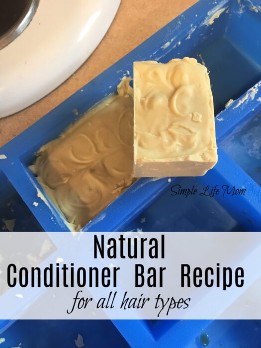 Natural conditioner bar recipe for all hair types from Simple Life Mom