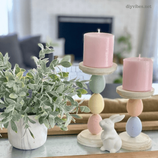 Homestead Blog Hop Feature - easter-egg-candle-holders-tray