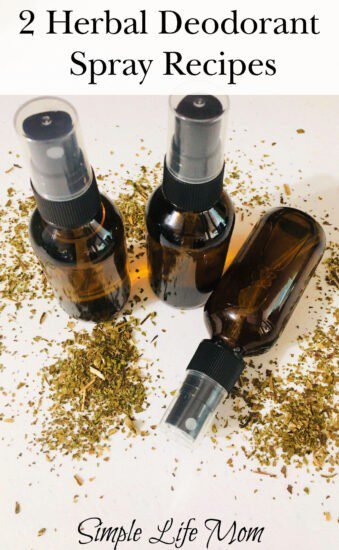 2 Herbal Deodorant Spray Recipes from Simple Life Mom