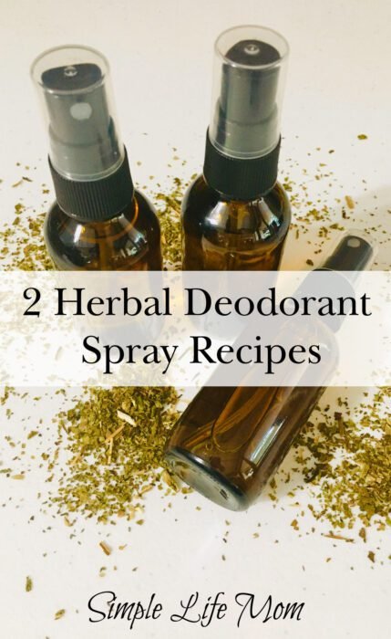 2 Herbal Deodorant Spray Recipes from Simple Life Mom