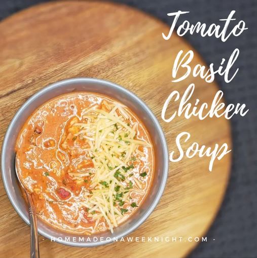 Homestead Blog Hop Feature - Tomato Basil Chicken Soup