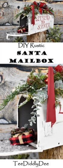Homestead Blog Hop Feature - DIY Rustic Christmas Santa Mailbox