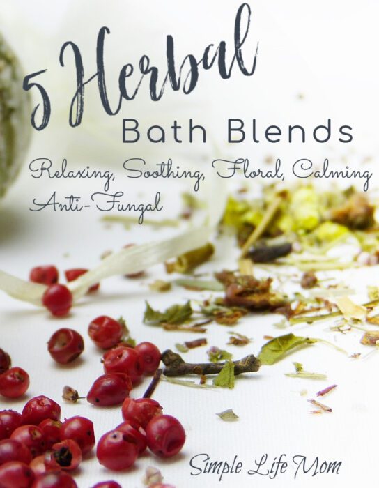 5 Herbal Bath Blends - Relaxing, soothing, floral, calming, and anti fungal.