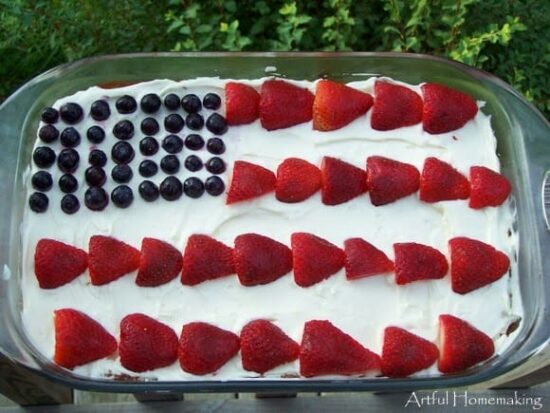 Homestead Blog Hop Feature - 4th of July Flag Cake