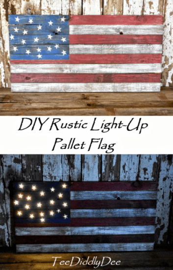 Homestead Blog Hop Feature - DIY Light Up Pallet Flag