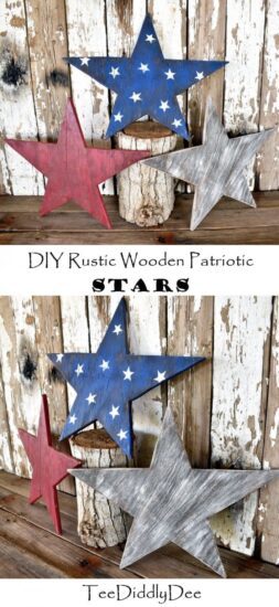 Homestead Blog Hop Feature - DIY Patriotic Rustic Wooden Stars
