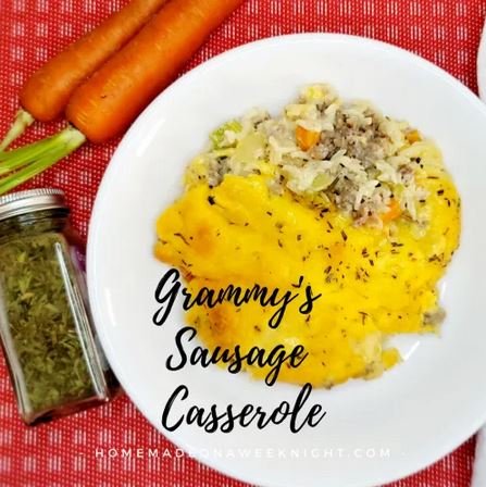 Homestead Blog Hop Feature Grammy's Sausage Casserole