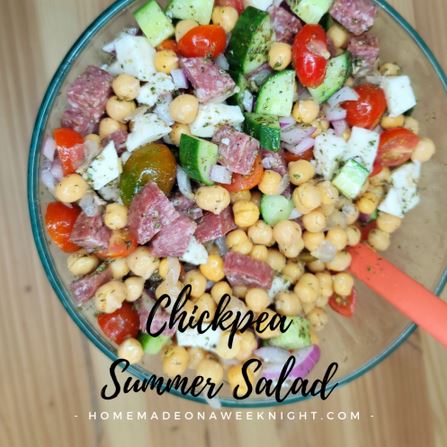 Homestead Blog Hop Feature - Chickpea Summer Salad