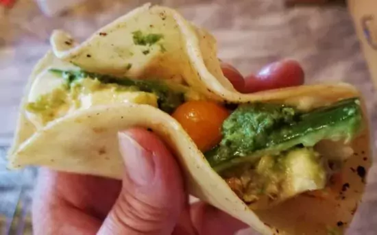 Homestead Blog Hop Feature - Mahi Mahi with sweet potato, cucumber, cilantro, avocado