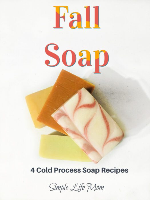 4 new Fall Soap Recipes - Cold process soap, natural, essential oils and herbs for color and fragrance. 