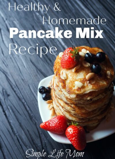 Homemade Pancake Mix Recipe that's healthy and frugal from Simple Life Mom