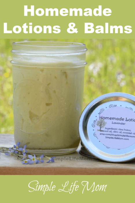 Homemade Lotions and Balms made with natural, healthy ingredients. DIY natural skin care.