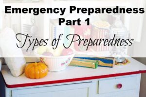 Emergency Preparedness Part 1 - Types of Preparedness