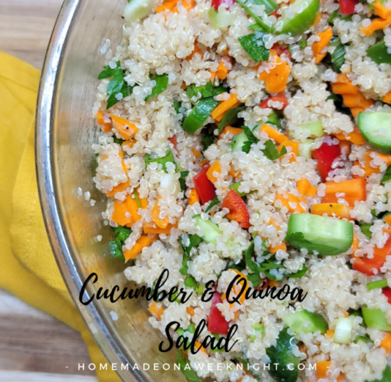 Homestead Blog Hop Feature - Cucumber and Quinoa Salad