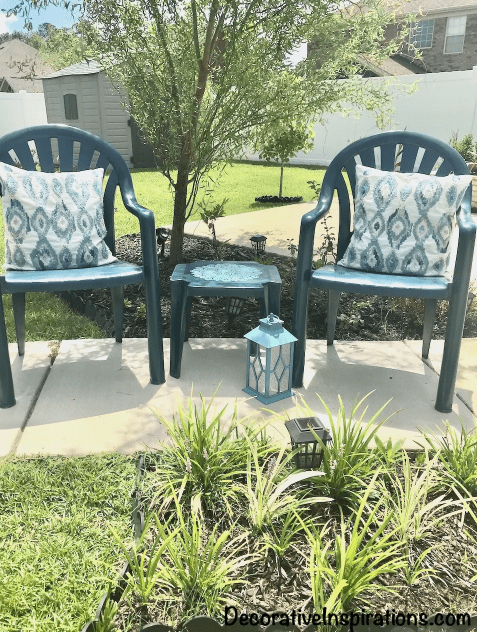 Homestead Blog Hop Feature - Updated Patio Furniture and Stenciled Table