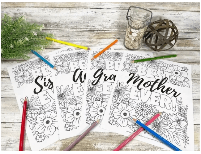 Homestead Blog Hop Feature - Free Printable Mother's Day Coloring Book for Kids