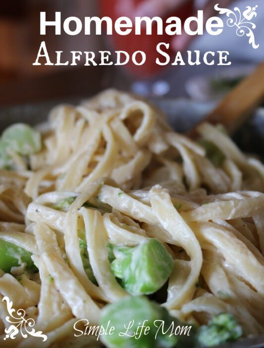 Alfredo Sauce Recipe for homemade fettuccini alfredo by Simple Life Mom