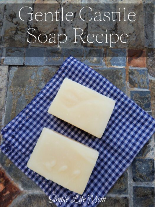 Make a healthy, gentle castile soap recipe for sensitive skin. This olive oil castile soap is made with only healthy ingredients and scented with essential oils