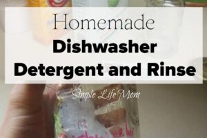 Homemade Dishwasher Detergent and Rinse from Simple Life Mom