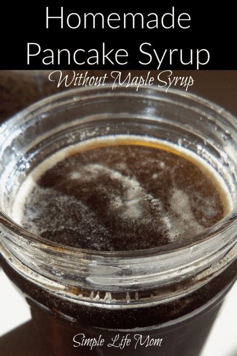 Homemade Pancake Syrup without maple syrup from Simple Life Mom