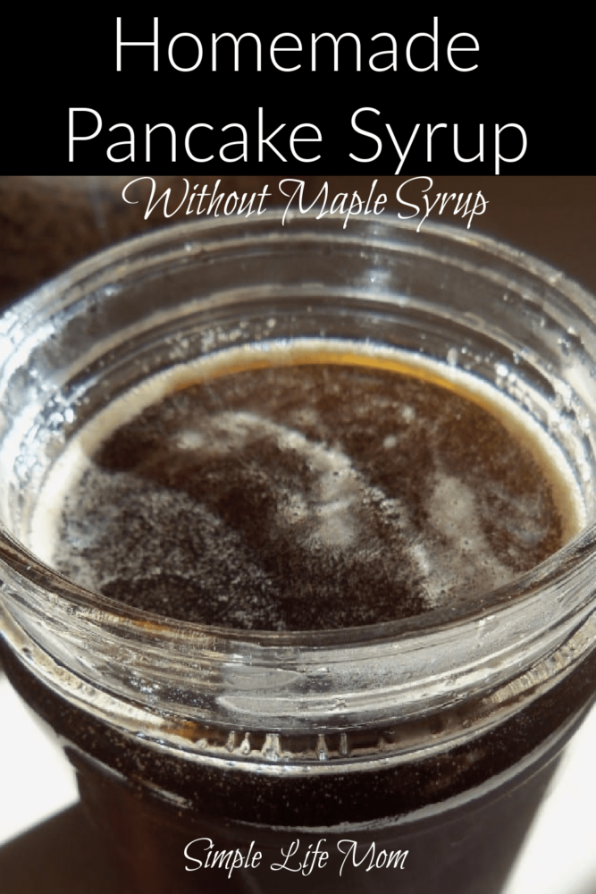 Homemade Pancake Syrup without maple syrup by Simple Life Mom
