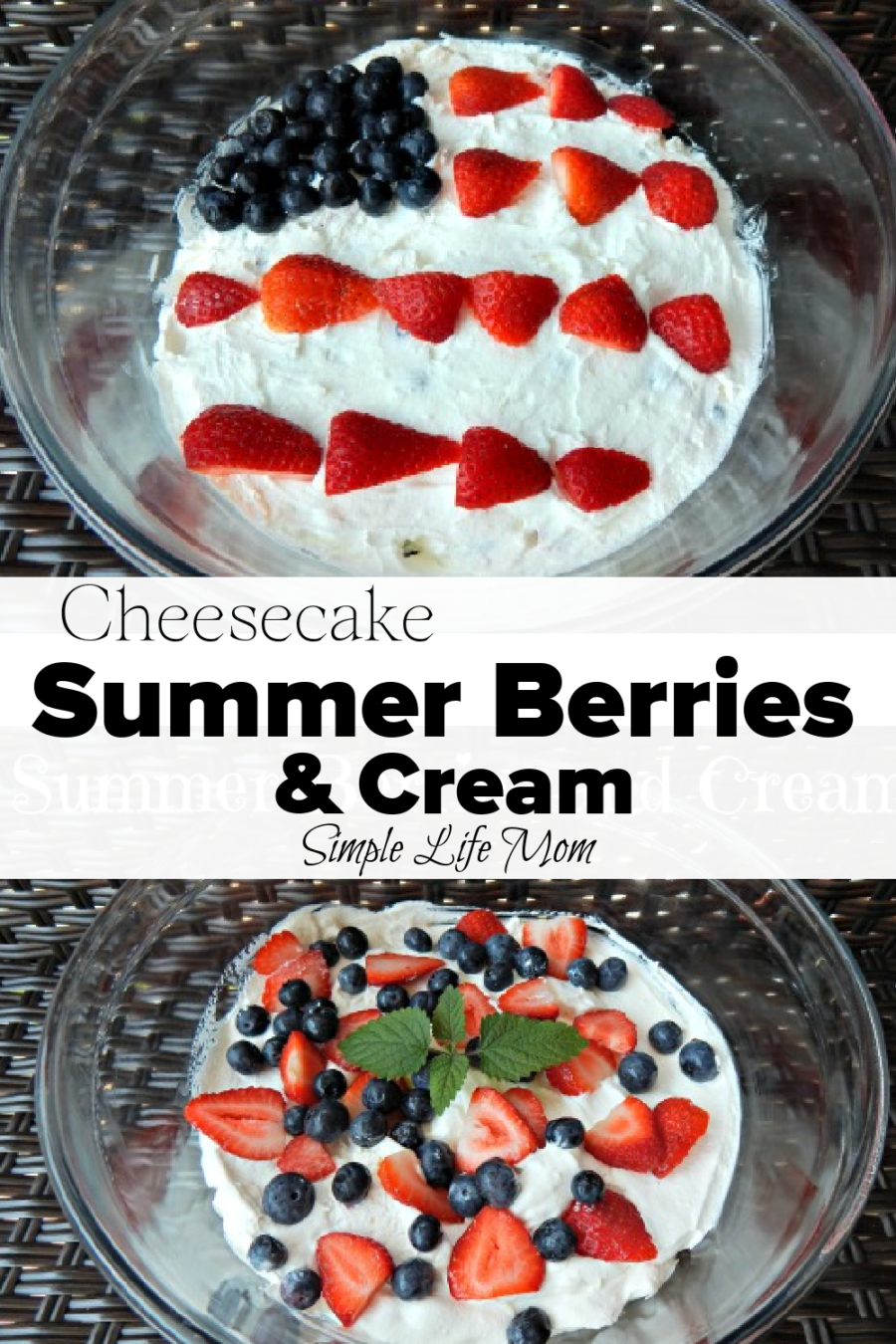 Summer Berries and Cream. A Great Independence Day or Fourth of July Recipe