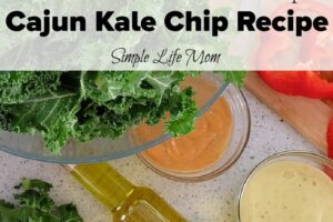 Cajun Kale Chips Recipe - seasoned kale chips as a natural and healthy snack