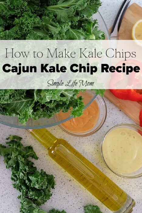 Cajun Kale Chips Recipe - seasoned kale chips as a natural and healthy snack