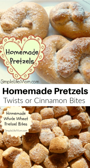 Homemade Whole Wheat Pretzels - twists or cinnamon bites