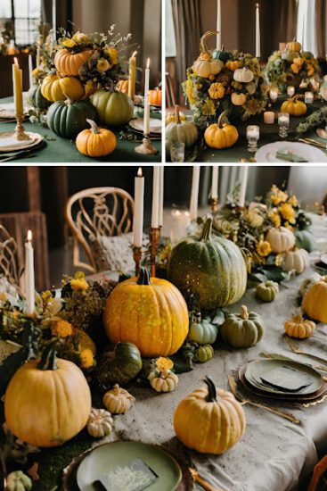Homestead Blog Hop Feature - The Most Beautiful Pumpkin Centerpieces