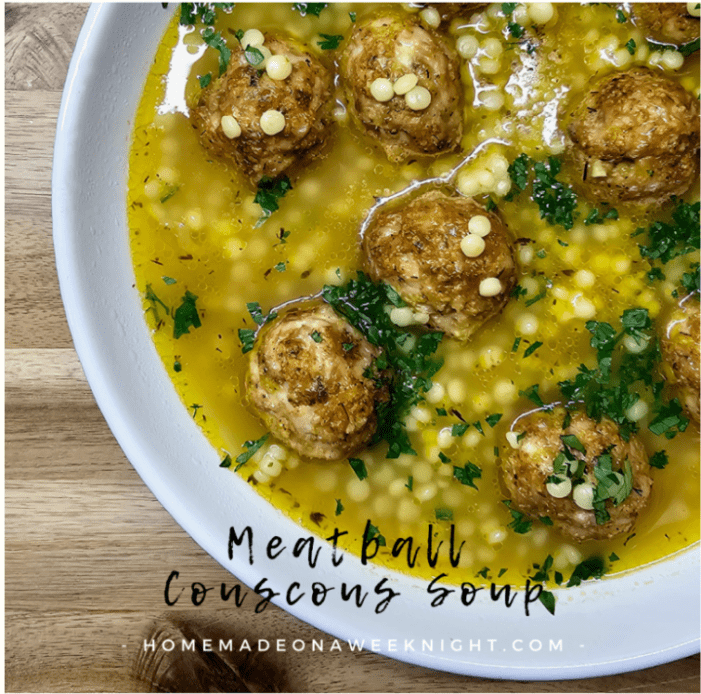 Homestead Blog Hop Feature - Meatball Couscous Soup