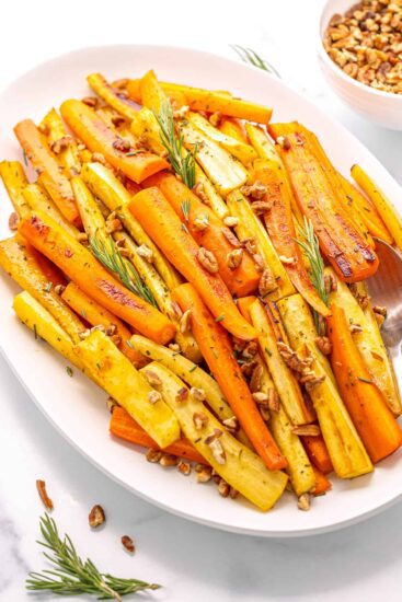 Homestead Blog Hop Feature - Honey Roasted Carrots and Parsnips