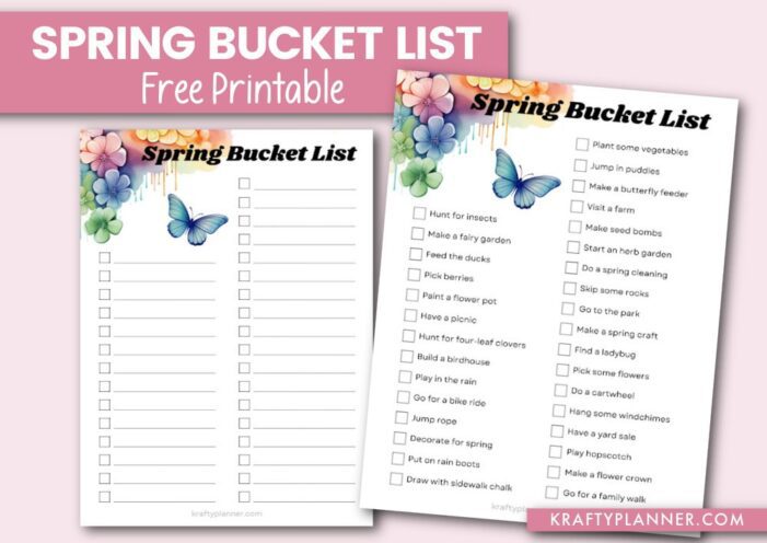 Homestead Blog Hop Feature - Free Printable Spring Bucket List