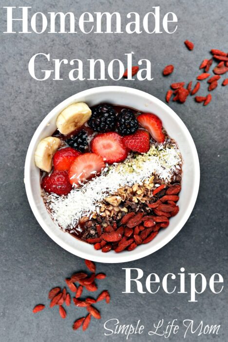 Homemade Granola  Recipe from Simple Life Mom