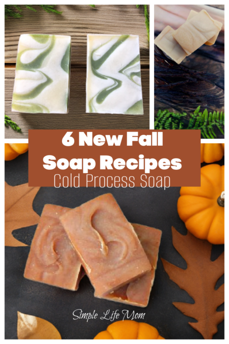 6 New Fall Soap Recipes for You to Try - Cranberry Pumpkin, Mocha Vanilla and more cold process soap recipes from Simple Life Mom