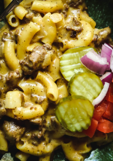 Homestead Blog Hop Feature - Homemade Cheeseburger Macaroni