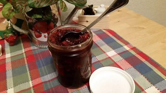 Homestead Blog Hop - Cranberry and Dried Cherry Jam