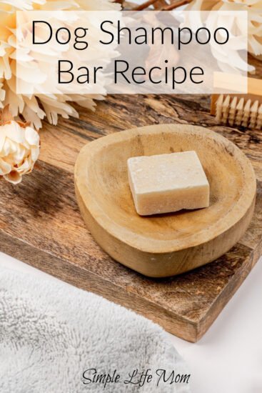 Dog Shampoo Bar Recipe with Cedarwood essential oil from Simple Life Mom - natural, organic pet shampoo DIY