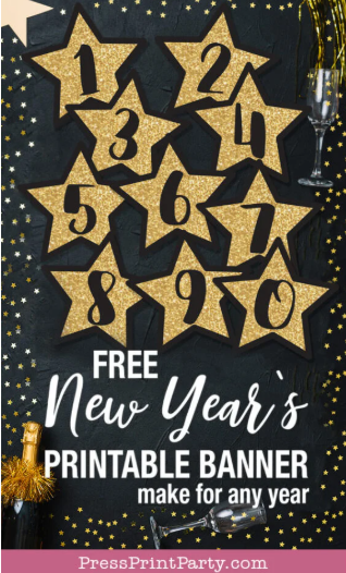 Homestead Blog Hop Feature - Free New Years Printable Banner