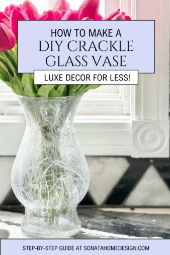 Homestead Blog Hop Feature - How to Make Crackle Glass Vase