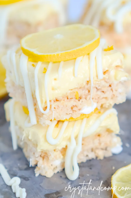 Homestead Blog Hop Feature - Lemon Cheesecake Rice Krispie Treats